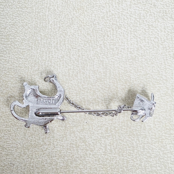 Vintage Avon Silver Teapot and Cup Brooch Pin - Picture 2 of 4